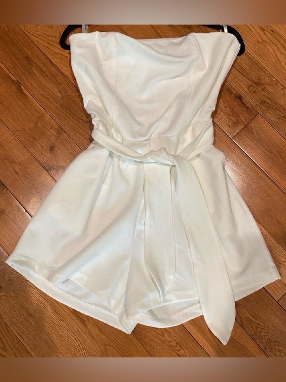 Elegant White Strapless Jumpsuit